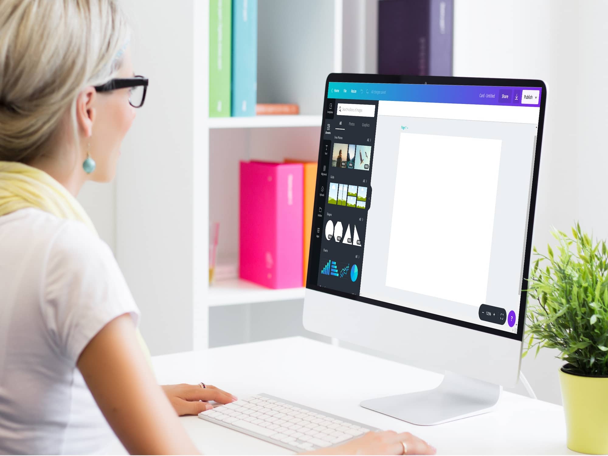 get creative with canva lady